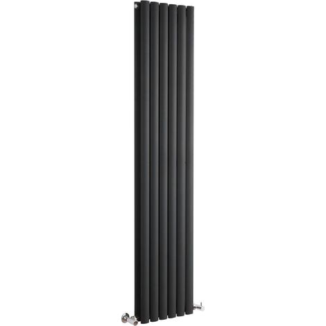 Hudson Reed Vitality – Radiateur Design Vertical – Noir – 160 x 35.4cm Double Rang