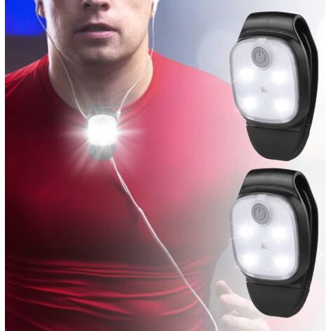 LED Clip Running Light Jogging Lampe à Clip Rechargeable USB RéFléChissante 2Pcs Clip de LumièRe de Course à Clipser pour Joggers Mini Lampe Frontale pour La Course Plein Air Jogging Chien