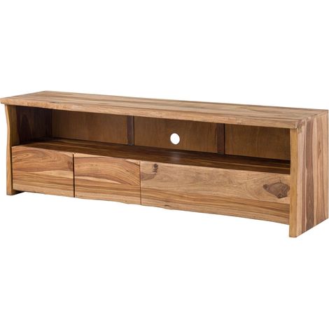PURE SHEESHAM 220 Mobile TV in legno di sheesham - laccato-sabbiato / naturale 190x50x60