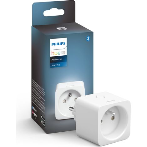 Prise connectée Philips Hue – Compatible Alexa, Google Assistant, Apple Homekit – Contrôle via application – Installation intérieure