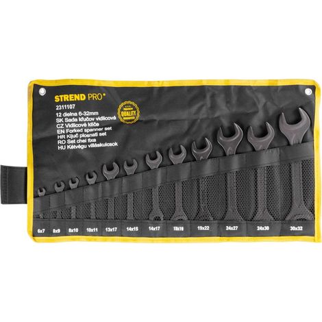 Schlüsselsatz Strend Pro HR34184, Maulschlüssel, 12-teilig, DIN895, 6-32 mm