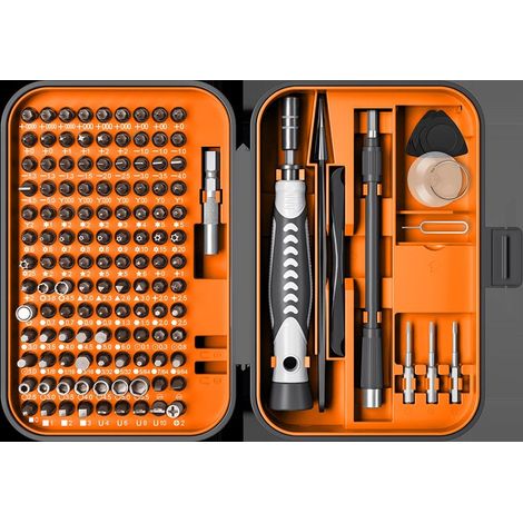 EASYCOMFORT Coffret tournevis de précision 130 en 1 magnétique, kit réparation électronique 120 positions pour PC portable téléphone console jeux lunettes (1/5)