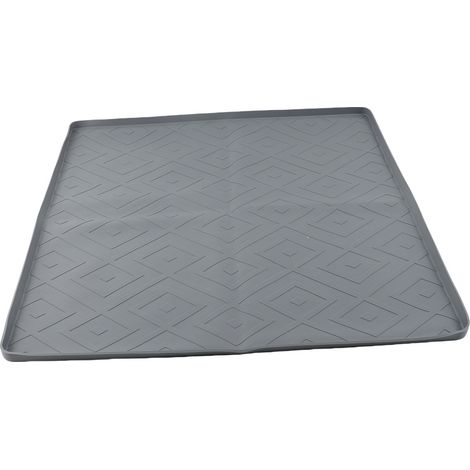 Tapis en silicone pour mini-réfrigérateur 50 x 50 x 1,5 cm (19,68 x 19,68 x 0,59 po) - Gris - Lot de 1 (1/4)