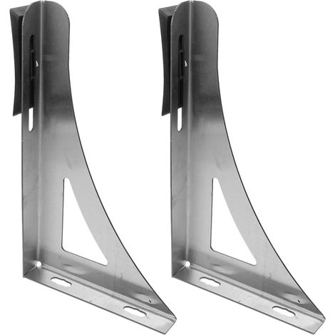 Support 1 Paire Chauffe-eau pour Mural en Acier Inoxydable Argenté, Compatible Murs Creux, Soutien Stable pour Espaces Réduits et Petites Salles D’eau (1/5)