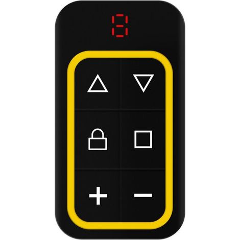 Télécommande de porte de garage multifréquence 8 canaux. 2 pièces. 430.5 MHz. duplicable. identification automatique. jaune (1/4)