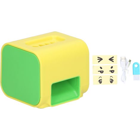 Abridor automático de semillas de melón - Pelador eléctrico de semillas de girasol recargable por USB, amarillo/verde