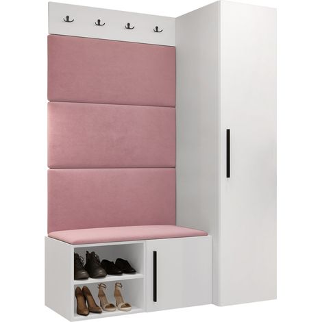 Conjunto para recibidor Nitos II, Manila 09, 191x124x50cm, Tapiz, Aglomerado laminado, Montada en la pared, Colocada
