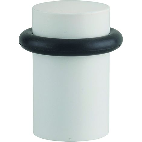 Butoir à visser, fixation au sol, Ø25x42mm, blanc - (1/3)