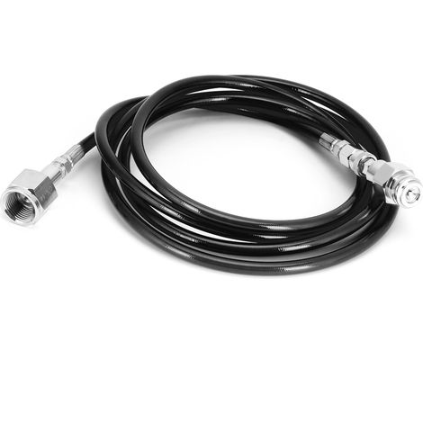 2,5 m langer externer Soda-Schlauch G5/8-14, universeller CO₂-Flaschen-Nachfüllanschluss, Adapterset, schwarzer Schlauch (1/5)