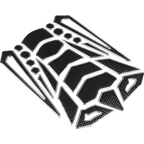 Réservoir Moto Universel Autocollant Protection Réservoir Essence Adhésif Traction Anti-Dérapant (Bord Argenté) (1/5)