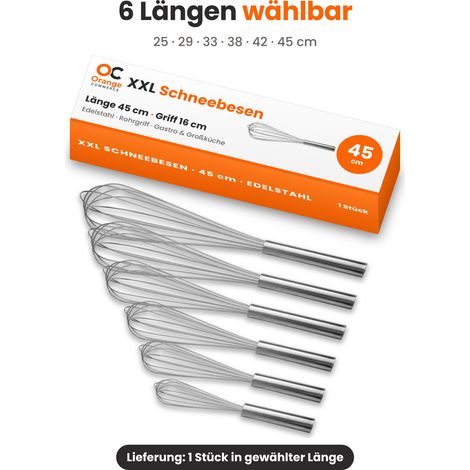 XXL Edelstahl Schneebesen 25-45 cm Großküche Rührbesen Mixer Gastro (1/5)