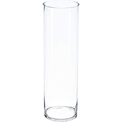 Atmosphera – Vase cylindrique en verre transparent H50cm – Diamètre 15cm – Poids 1,48kg – Pour arrangements floraux décoratifs