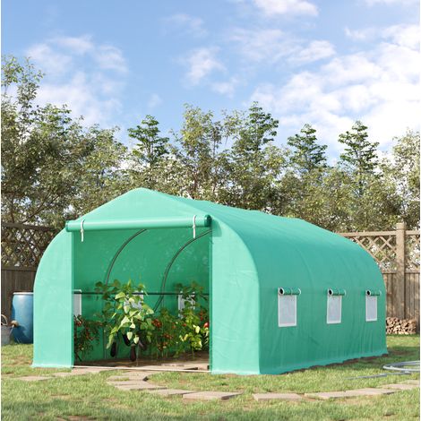 Serra da giardino in polietilene 450x300x205 cm OKMYHOME (1/4)