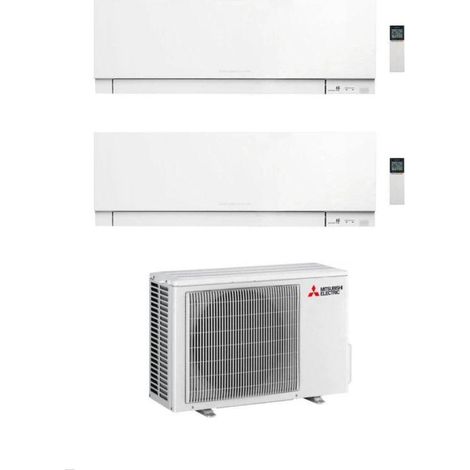 Mitsubishi Climatizzatore Dual Split Kirigamine Zen MSZ-EF Bianco 9+9 con MXZ-2F42VF Inverter R32 WiFi Classe A+++
