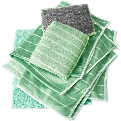 Set di 6 panni in microfibra di bambù – antibatterici e antigraffio – per la pulizia di finestre, specchi e carrozzerie. (1/5)