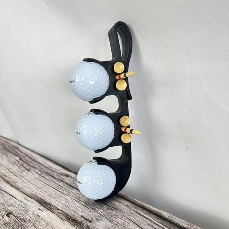 Clip de rangement pour balles de golf, support de rangement pour crampons, noir (1/5)