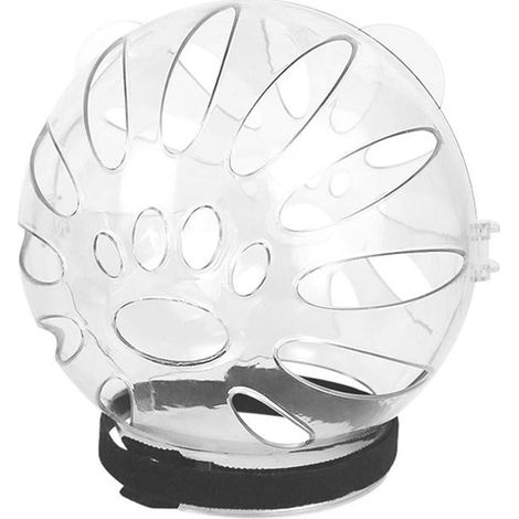 Couvre-Tete Pour Chat - Protection Anti-Léchage Et Anti-Mordillement - Transparent En Résine ABS Non-Toxique - Taille S (1/5)