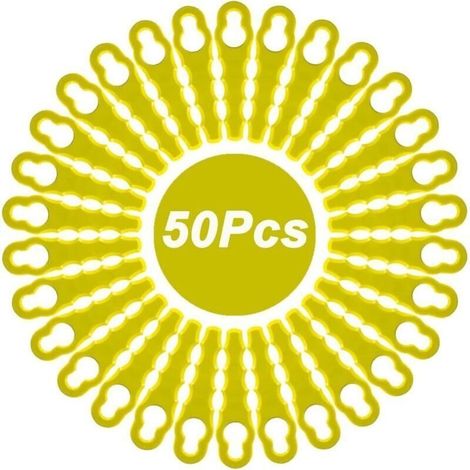 Lot de 50 lames de rechange compatibles pour coupe-bordures Ryobi, têtes double lames dentelées RAC155 RAC157 RAC158.