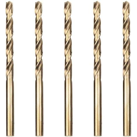 Ulisem5pcs 5.0mm Foret Hélicoïdal Professional Forets à Métaux en Acier Inoxydable, Standard DIN 338