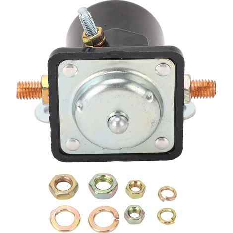 Relè di avviamento a solenoide da 6 volt e 3 terminali, codice articolo 20-7000392, compatibile con i motori Allis Chalmers dal 1960 al 1961. (1/5)