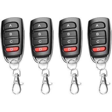 Télécommande universelle 4 boutons 433 MHz – Duplicateur pour porte de garage – Portée 10 m – Compatible avec plusieurs marques (1/5)
