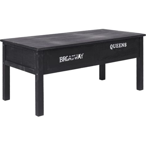 Tavolino da Salotto Nero 100x50x45 cm in Legno vidaXL (1/5)
