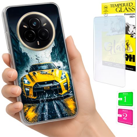 Funda para Realme 14 Pro 5G con cubierta trasera para fotos y cristal 9H. (1/5)