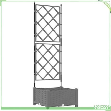 Cache-pot de jardin - FAFEICY - 42002835 - Noir mat - Acier résistant - 40x40x125,5 cm (1/5)