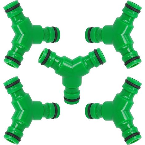 Lot de 5 raccords en Y à connexion rapide, étanches et à 3 voies, pour tuyau d'arrosage extérieur, pour tous vos besoins d'irrigation.