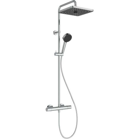 Ideal Standard Ceratherm T25+ - Brauseset mit Thermostat, 26x26 cm, 2 Strahlarten, Chrom A8530AA (1/5)