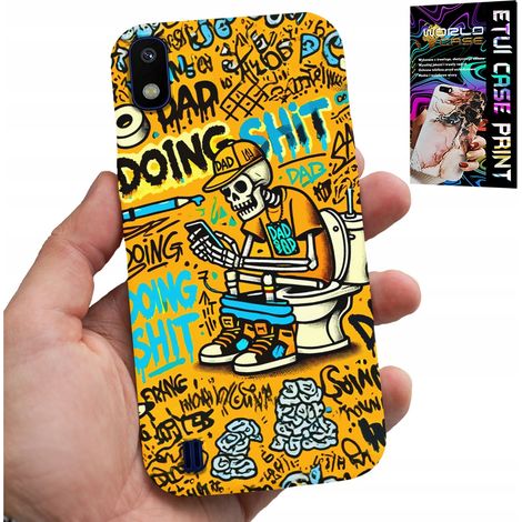 Funda para Samsung A10 - Esqueleto haciendo caca en el inodoro (1/5)