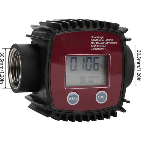 Débitmètre numérique professionnel K24 pour turbine, débitmètre diesel numérique pour produits chimiques, eau et pétrole, multicolore