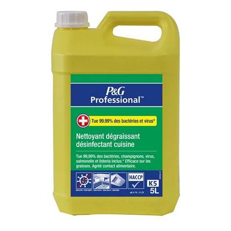 Nettoyant Dégraissant Désinfectant cuisine Bidon de 5L - Lot de 4 - Procter & Gamble France