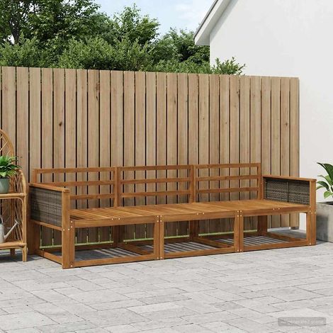 vidaXL Outdoor Sofa Set 3 pcs Natural Solid Acacia Wood (1/5)