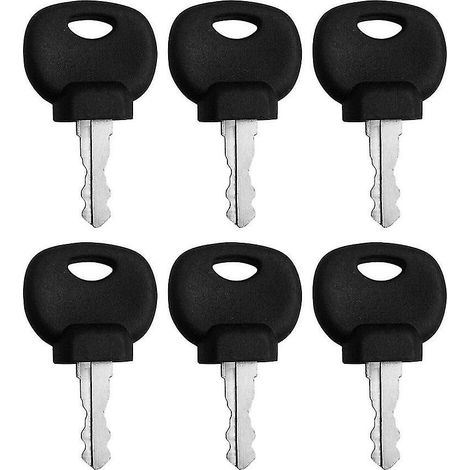 Lot de 6 clés d'allumage pour applications industrielles JCB 14607 (1/4)