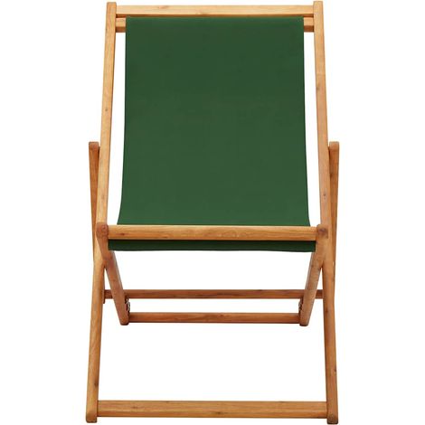 Maison Exclusive - Strandstuhl Klappbar Eukalyptusholz und Stoff (1/5)