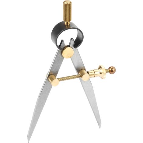 100-mm-Lederzirkel, drehbar, Kratzzirkel, Lederhandwerkszirkel, DIY-Nähwerkzeug (1/5)