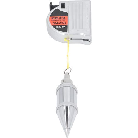 Mètre ruban magnétique rétractable 6 m, fil à plomb vertical, outil de mesure pour chantier et menuiserie (1/5)