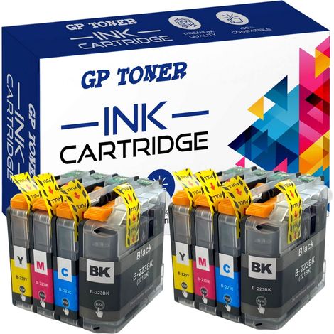 8x Tinte für Brother GP-B223XL CMYK X2 GP (1/5)