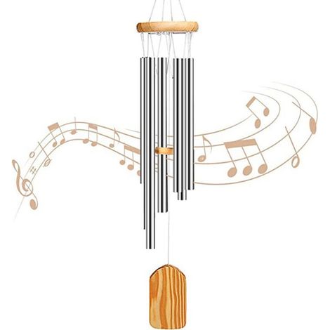 Windspiele für den Garten, Metallröhren-Windspielglocken mit S-förmigem Haken für den Garten im Freien und die Innendekoration (1/4)