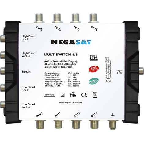 Commutateur multisatellite MEGASAT 5/8 0600150