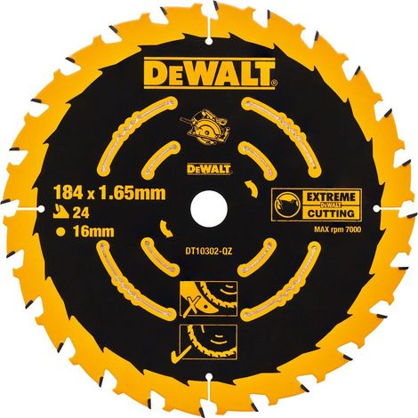 Dewalt DT10302 Corded Circular Saw Blade 184 x 16 x 24T Extreme Framing DWE560 (1/4)
