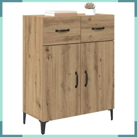 Buffet - 880680 - Bois d'ingénierie - Chêne artisanal - 2 tiroirs 2 portes (1/5)