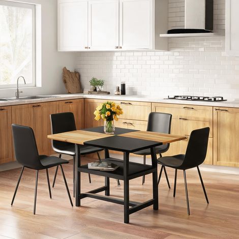 Table à manger rectangulaire 160 cm avec rangement et 4 chaises (1/5)