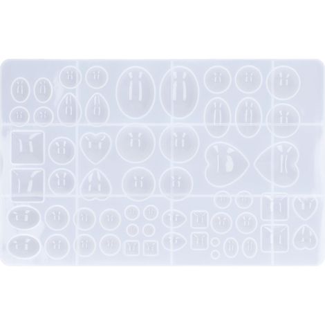 Moule en silicone forme cœur géométrique ovale demi-cercle goutte d'eau DIY pour fondant gâteau chocolat (1/5)