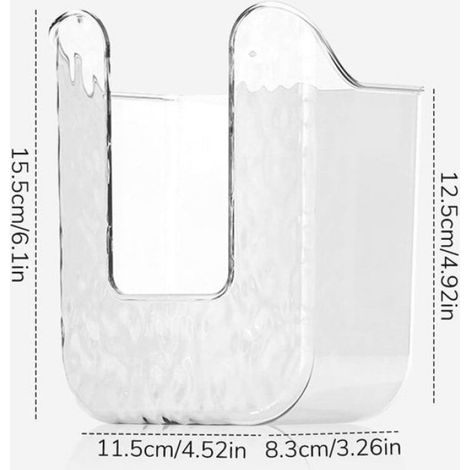 Distributeur de papier toilette humide lot de 2, adhésif mural sans perçage, rangement lingettes, pour salle de bain cuisine, gris (1/4)