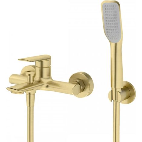 Badewannenarmaturen mit Brause Gold gebrstet