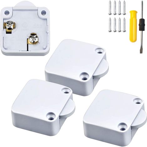 Cabinet Switch, Automatic Switch, 4 Pieces with Screws Cabinet Light Switch for Cupboards, Light On Opening and Off at Closing (1/5)