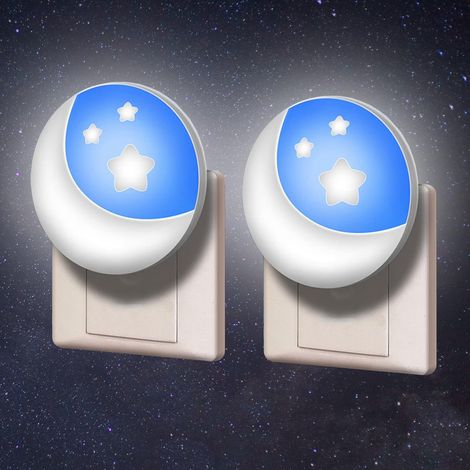 Veilleuse Prise Électrique avec Capteur Crépusculaire, Lampe de Nuit LED Petite pour Enfant Bébé Chambre Couloir Cuisine Escalier (Blanc, 2) (1/5)