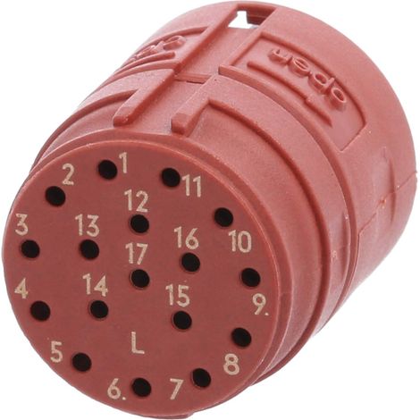 Phoenix Contact M23 RF Crimp-Kontakteinsatz Buchse Crimpanschluss, Polzahl 17-polig 100V, 8A, Farbe rotbraun - 1 Stück (1/3)